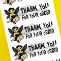 Goth Fairy Thank You Stickers