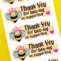 Queen Bee Thank You Stickers