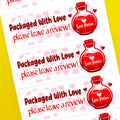 Love Potion Packaged With Love Stickers
