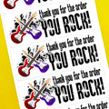 You Rock Guitar Thank You Stickers